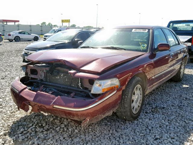 2MEFM74W94X673641 - 2004 MERCURY GRAND MARQ BURGUNDY photo 2