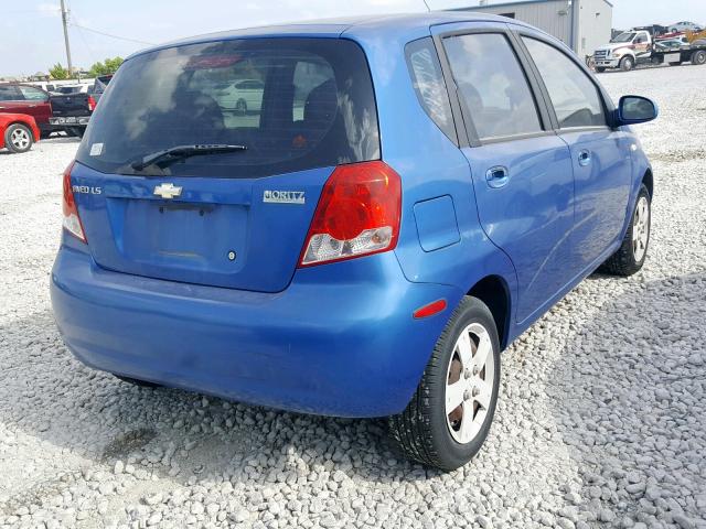 KL1TD66636B622046 - 2006 CHEVROLET AVEO BASE Mavi foto 4