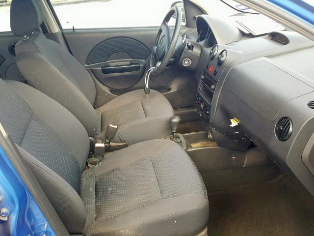 KL1TD66636B622046 - 2006 CHEVROLET AVEO BASE Mavi foto 5