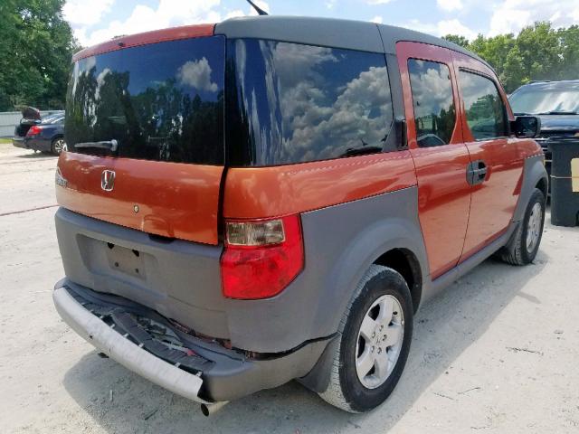 5J6YH18514L007782 - 2004 HONDA ELEMENT EX ORANGE photo 4