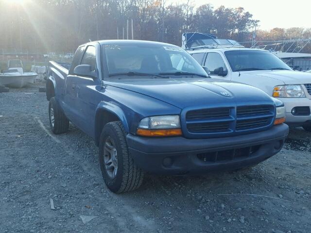 1D7HL12X73S374355 - 2003 DODGE DAKOTA SXT BLUE photo 1