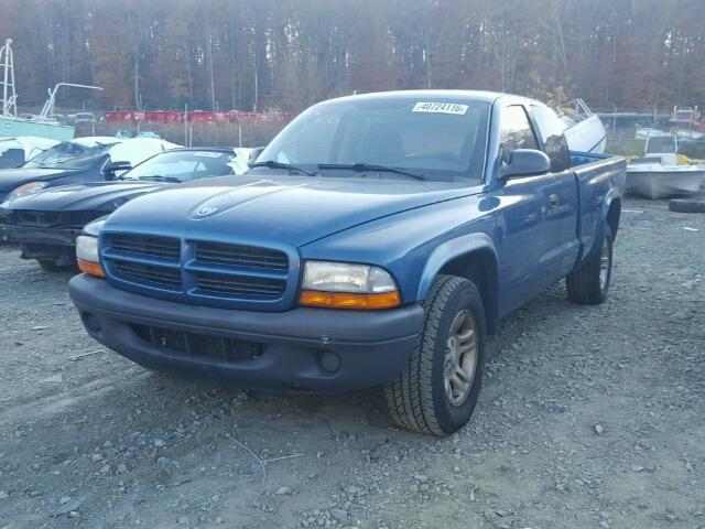 1D7HL12X73S374355 - 2003 DODGE DAKOTA SXT BLUE photo 2