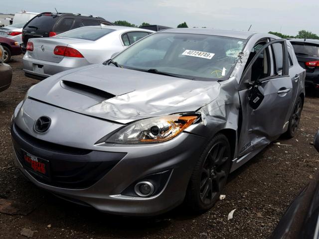 JM1BL1H33A1185483 - 2010 MAZDA SPEED 3 GRAY photo 2