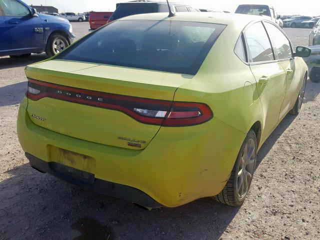 1C3CDFBH8DD214017 - 2013 DODGE DART SXT GREEN photo 4