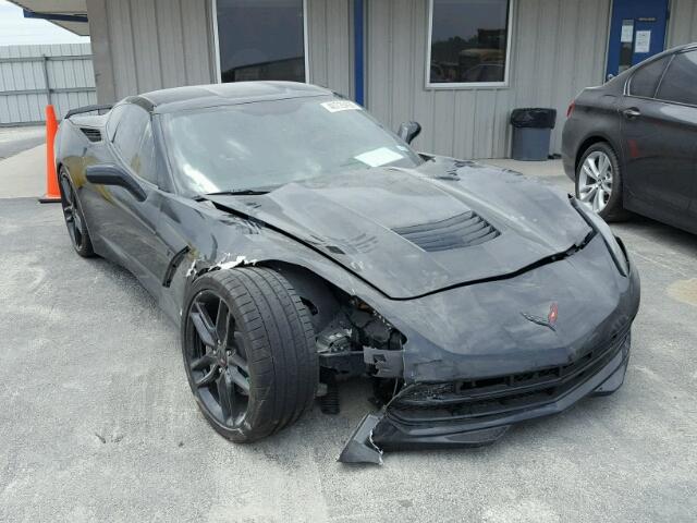 1G1YB2D76K5101879 - 2019 CHEVROLET CORVETTE S BLACK photo 1