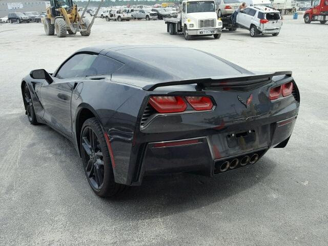 1G1YB2D76K5101879 - 2019 CHEVROLET CORVETTE S BLACK photo 3