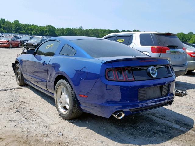 1ZVBP8CF5E5290679 - 2014 FORD MUSTANG GT BLUE photo 3