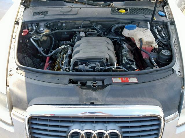 WAUKH74F86N103152 - 2006 AUDI A6 AVANT Q SILVER photo 7