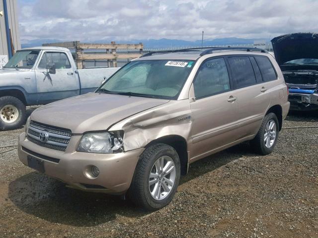 JTEEW21A070044674 - 2007 TOYOTA HIGHLANDER BEIGE photo 2