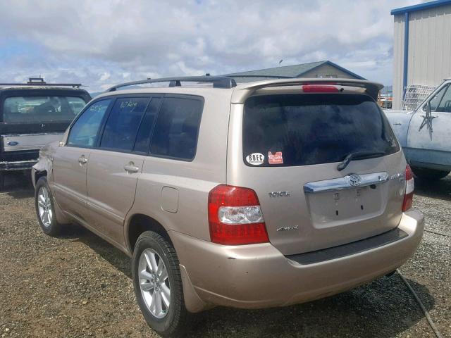 JTEEW21A070044674 - 2007 TOYOTA HIGHLANDER BEIGE photo 3