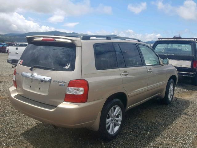 JTEEW21A070044674 - 2007 TOYOTA HIGHLANDER BEIGE photo 4