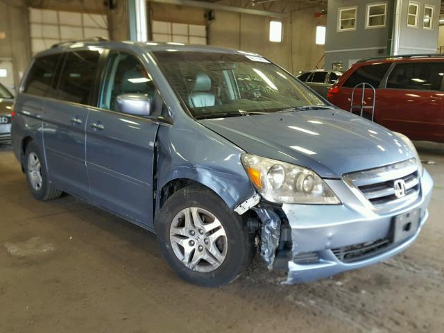 5FNRL38717B018147 - 2007 HONDA ODYSSEY EX BLUE photo 1