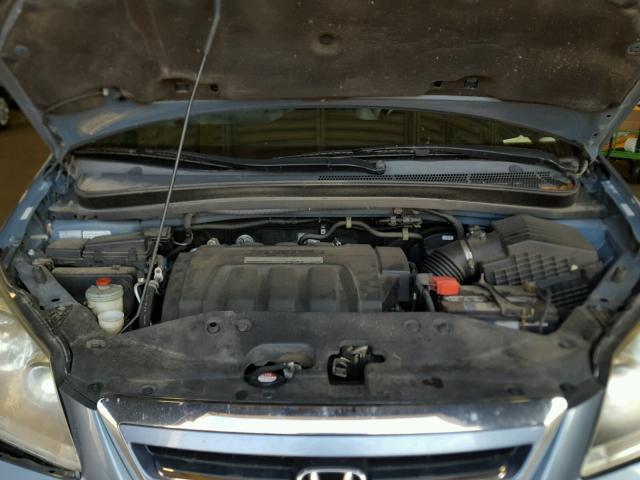 5FNRL38717B018147 - 2007 HONDA ODYSSEY EX BLUE photo 7