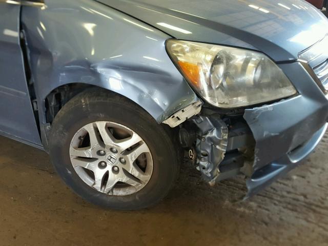 5FNRL38717B018147 - 2007 HONDA ODYSSEY EX BLUE photo 9