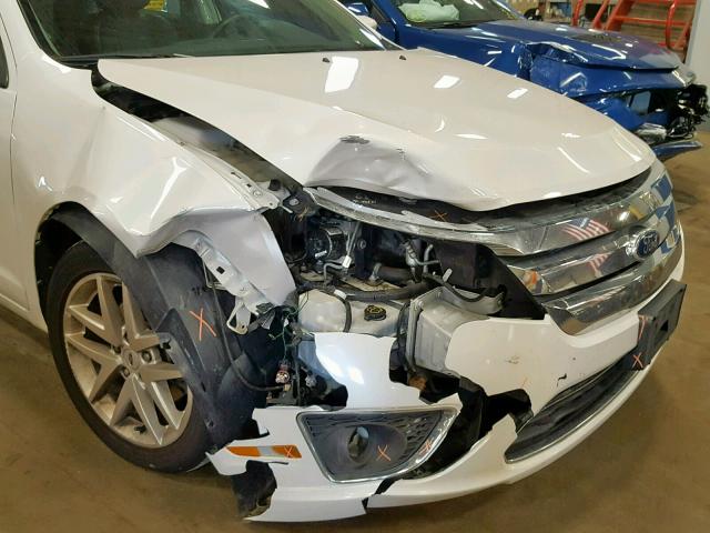 3FAHP0JG8CR245925 - 2012 FORD FUSION SEL WHITE photo 9