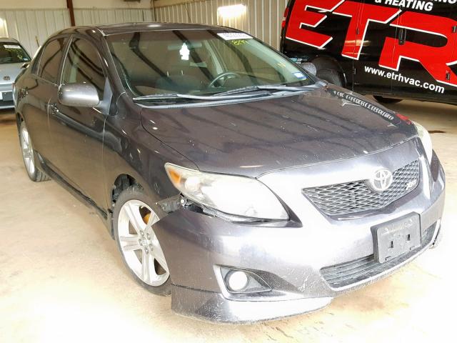 1NXBE40E09Z018299 - 2009 TOYOTA COROLLA XR CHARCOAL photo 1