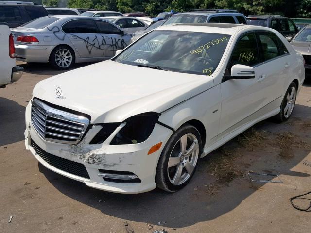 WDDHF5KB8CA642323 - 2012 MERCEDES-BENZ E 350 WHITE photo 2