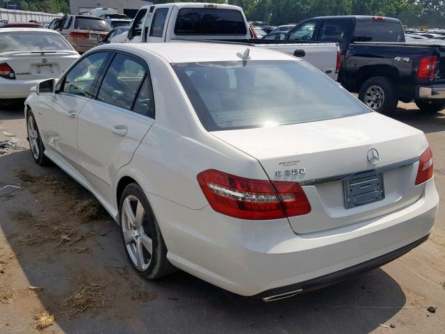 WDDHF5KB8CA642323 - 2012 MERCEDES-BENZ E 350 WHITE photo 3