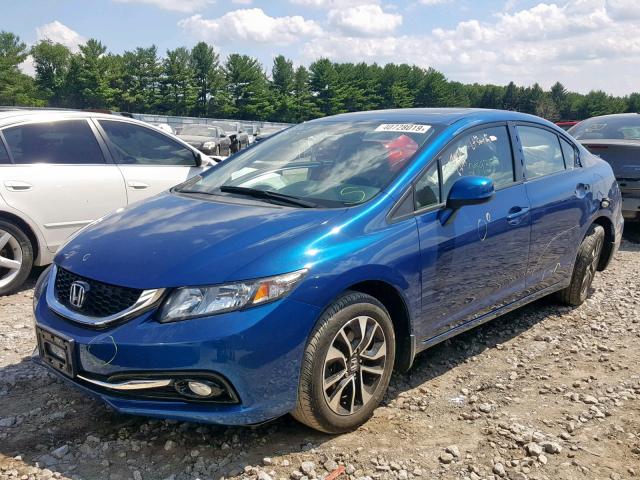 19XFB2F9XDE249375 - 2013 HONDA CIVIC EXL BLUE photo 2