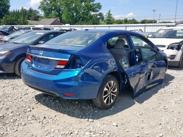 19XFB2F9XDE249375 - 2013 HONDA CIVIC EXL BLUE photo 4