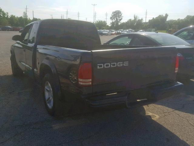 1B7GL22Z9XS271313 - 1999 DODGE DAKOTA BLUE photo 3