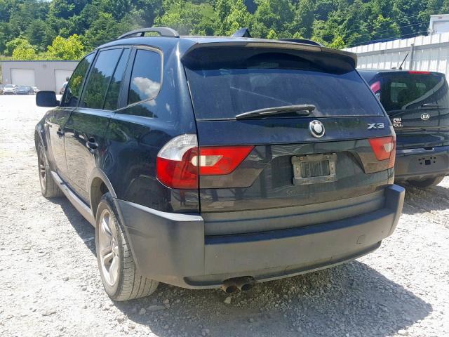 WBXPA93485WD16691 - 2005 BMW X3 3.0I BLACK photo 3