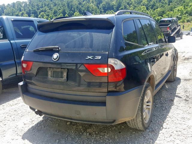 WBXPA93485WD16691 - 2005 BMW X3 3.0I BLACK photo 4