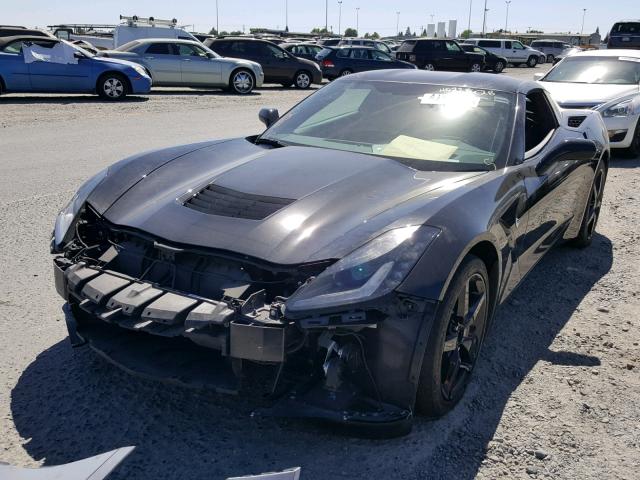 1G1YB2D77F5120964 - 2015 CHEVROLET CORVETTE S BLACK photo 2