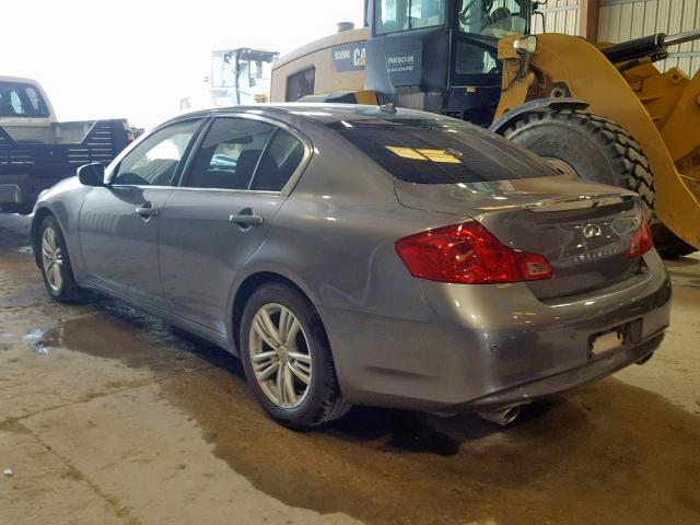 JN1CV6AP2DM715201 - 2013 INFINITI G37 BASE CHARCOAL photo 3