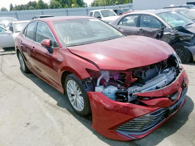 4T1B21HK7JU503786 - 2018 TOYOTA CAMRY HYBR RED photo 1