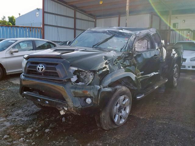 5TFUU4EN2DX052048 - 2013 TOYOTA TACOMA GREEN photo 2