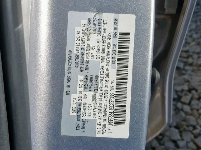 JM3ER29L190237086 - 2009 MAZDA CX-7 SILVER photo 10