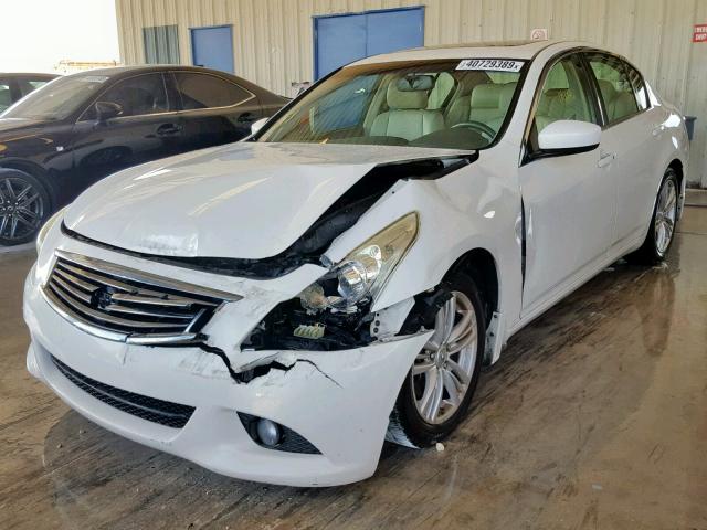 JN1CV6AP3AM200428 - 2010 INFINITI G37 BASE WHITE photo 2