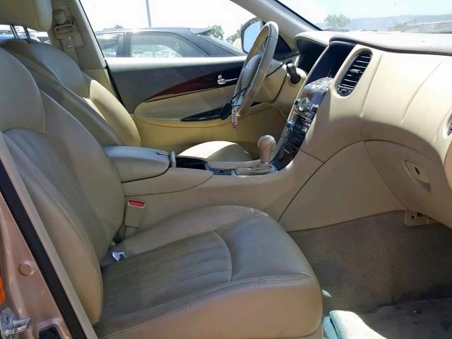 JNKAJ09E48M300532 - 2008 INFINITI EX35 BASE GOLD photo 5