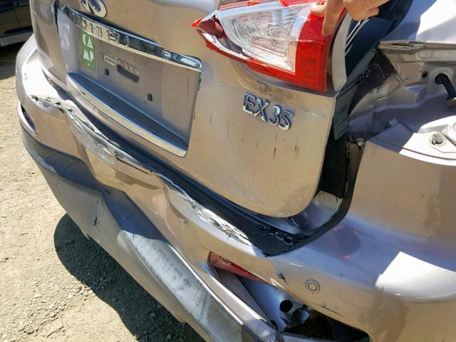 JNKAJ09E48M300532 - 2008 INFINITI EX35 BASE GOLD photo 9