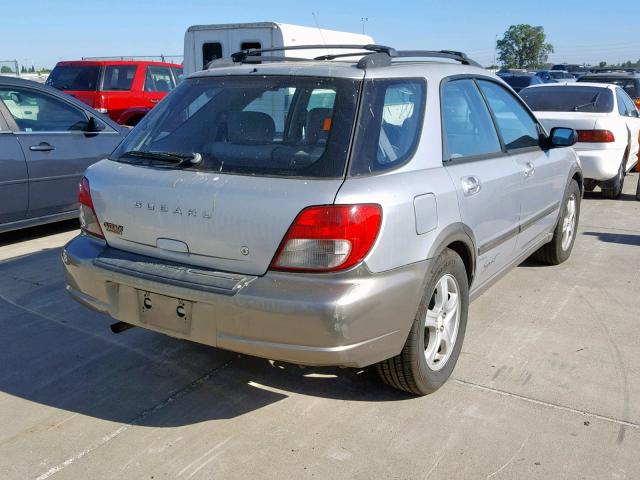 JF1GG68582H832922 - 2002 SUBARU IMPREZA OU SILVER photo 4