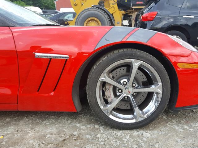 1G1YW2DW5A5106369 - 2010 CHEVROLET CORVETTE G RED photo 9