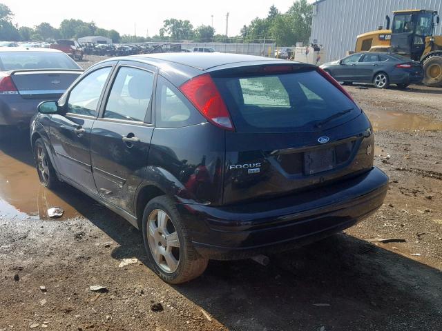 1FAHP37N67W150144 - 2007 FORD FOCUS ZX5 BLACK photo 3