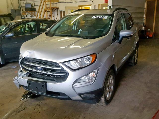 MAJ6P1UL5JC190514 - 2018 FORD ECOSPORT S SILVER photo 2