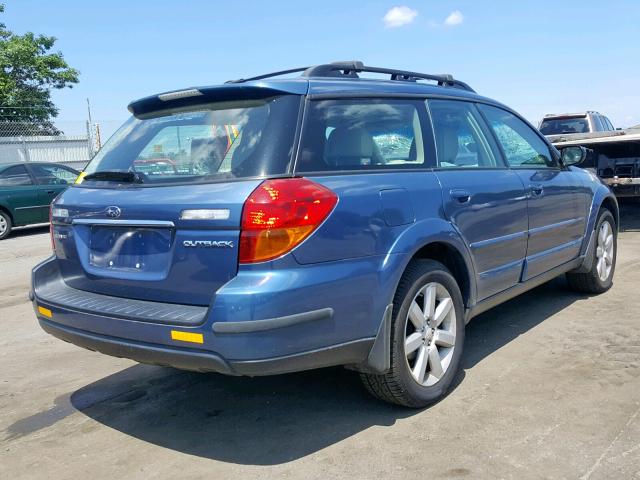 4S4BP62C277312106 - 2007 SUBARU OUTBACK OU BLUE photo 4