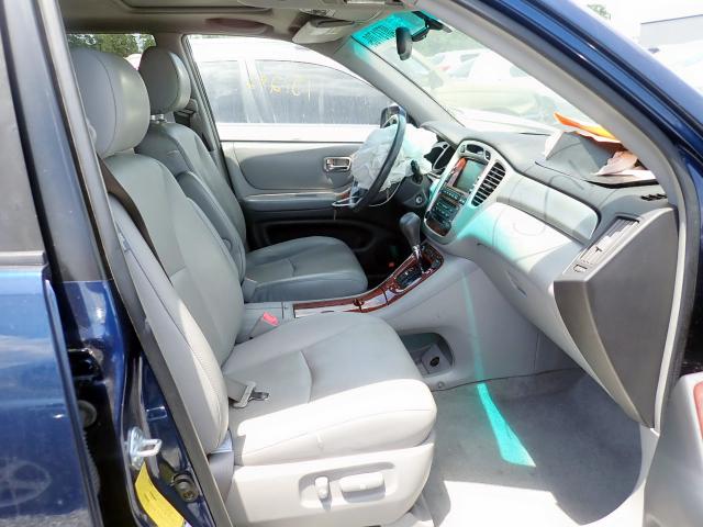 JTEEP21A850115520 - 2005 TOYOTA HIGHLANDER BLUE photo 5