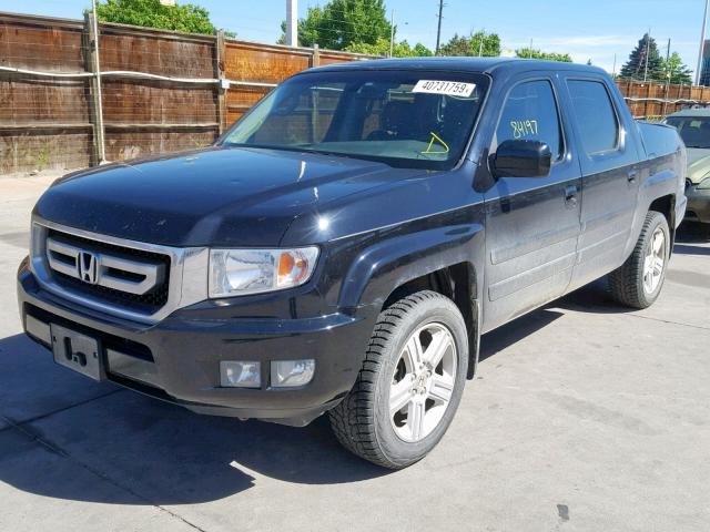 5FPYK16509B100577 - 2009 HONDA RIDGELINE BLACK photo 2