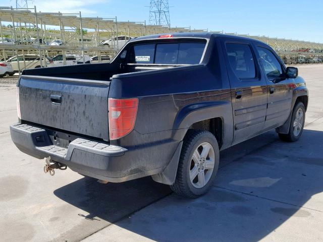 5FPYK16509B100577 - 2009 HONDA RIDGELINE BLACK photo 4