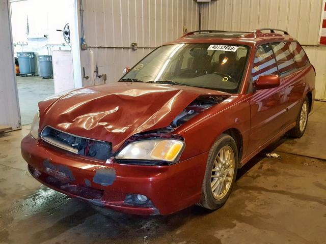 4S3BH635237304437 - 2003 SUBARU LEGACY L MAROON photo 2