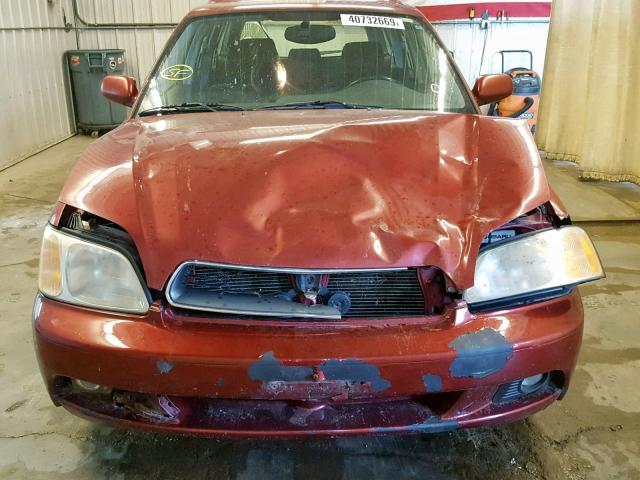 4S3BH635237304437 - 2003 SUBARU LEGACY L MAROON photo 9