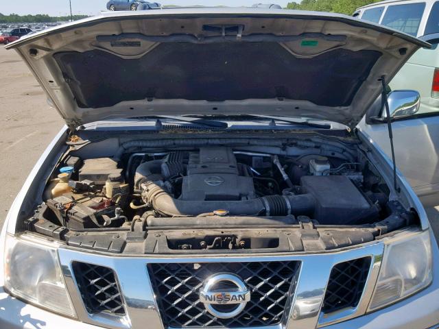 1N6AD0EV6AC437883 - 2010 NISSAN FRONTIER C SILVER photo 7