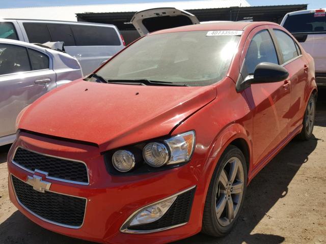 1G1JG5SB0F4170428 - 2015 CHEVROLET SONIC RS RED photo 2