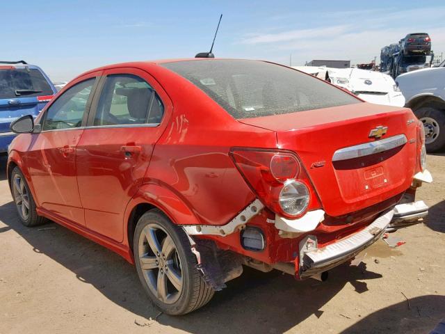 1G1JG5SB0F4170428 - 2015 CHEVROLET SONIC RS RED photo 3