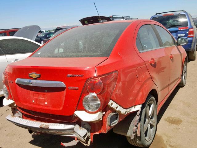 1G1JG5SB0F4170428 - 2015 CHEVROLET SONIC RS RED photo 4