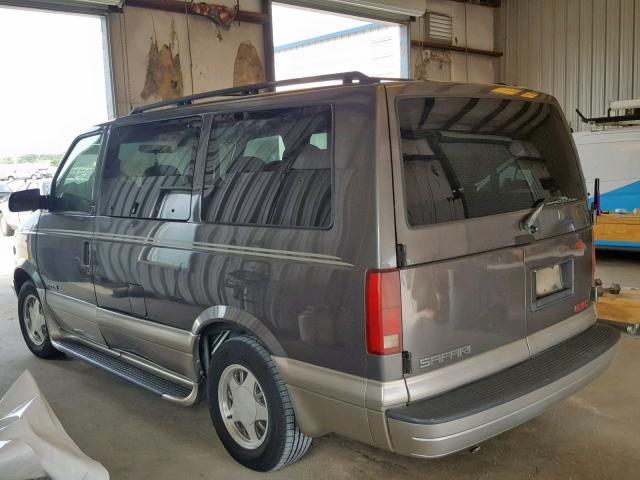 1GKDM19X12B515659 - 2002 GMC SAFARI XT GRAY photo 3